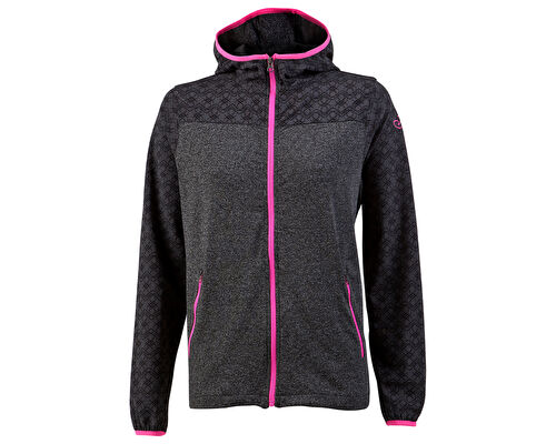 HOODED JACKET GREY PINK