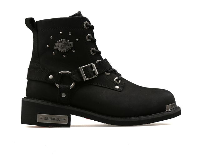 Harley Davidson Kadın Becky Siyah 025Z100423-BLACK-NUBUK