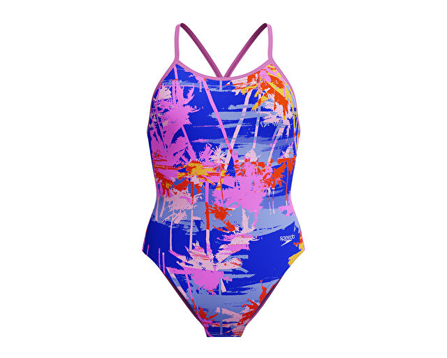 SPEEDO Kız Çocuk SPEEDO ALOV DIGI VBK 1PC JF BLUE/PINK Mavi 8