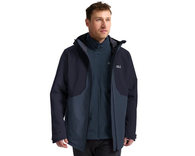JACK WOLFSKIN Erkek STONETRAIL 3IN1 JKT M Siyah A66291-6000