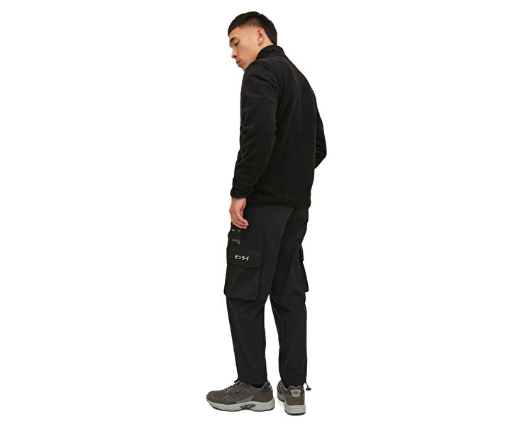 Jack Jones Erkek Jcofilo Polarfleece Sweat Zip High Sn Siyah