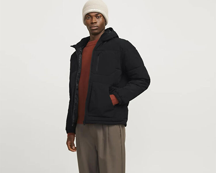 Jack Jones Erkek Jjeotto Puffer Siyah 12258416-BLACK