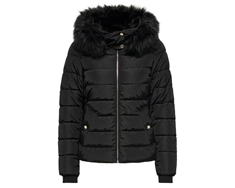 Onlcamilla Quilted Furhood Jacket Cc Otw