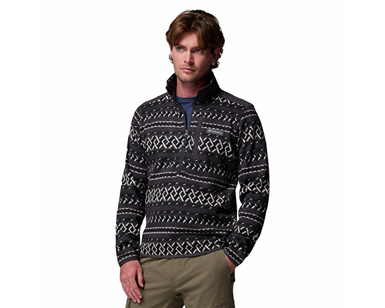 SWEATER WEATHER PRINTED HALF ZIP II