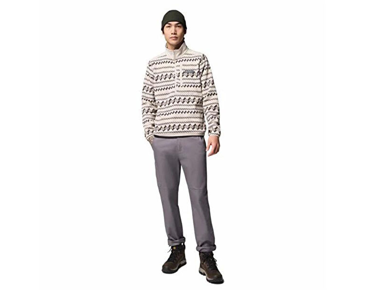 COLUMBIA Erkek SWEATER WEATHER PRINTED HALF ZIP II Kahverengi