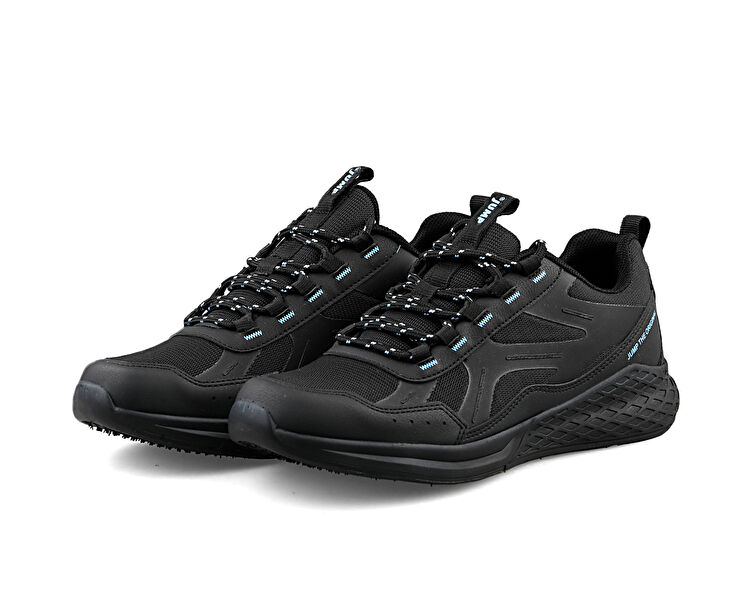 あゆ　黒38 Jump Erkek A Black Blue Siyah 26666-A-BLACK-BLUE
