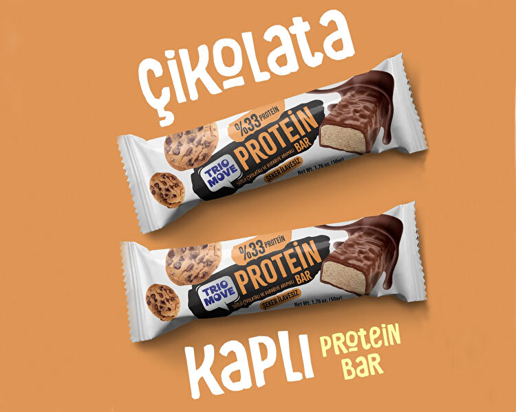 Çikolata Kaplamalı Protein Bar - Kurabiyeli ve Sütlü Çikolatalı 50 g x 9 Adet