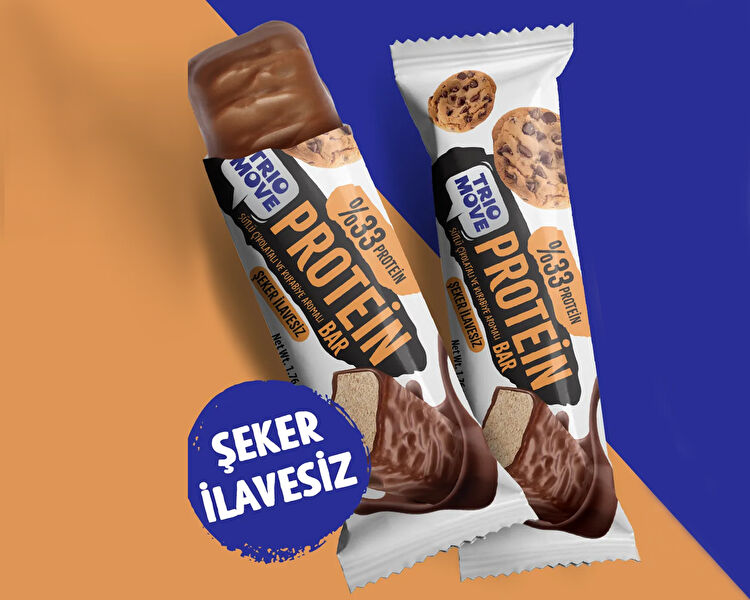 Çikolata Kaplamalı Protein Bar - Kurabiyeli ve Sütlü Çikolatalı 50 g x 9 Adet