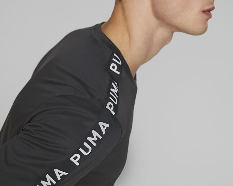 Puma Erkek Fit Taped Tee Siyah 52319001
