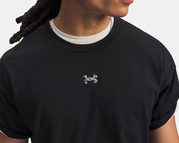 UA M HWT METAL LOGO SS