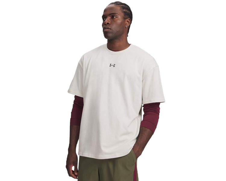 UA M HWT METAL LOGO SS