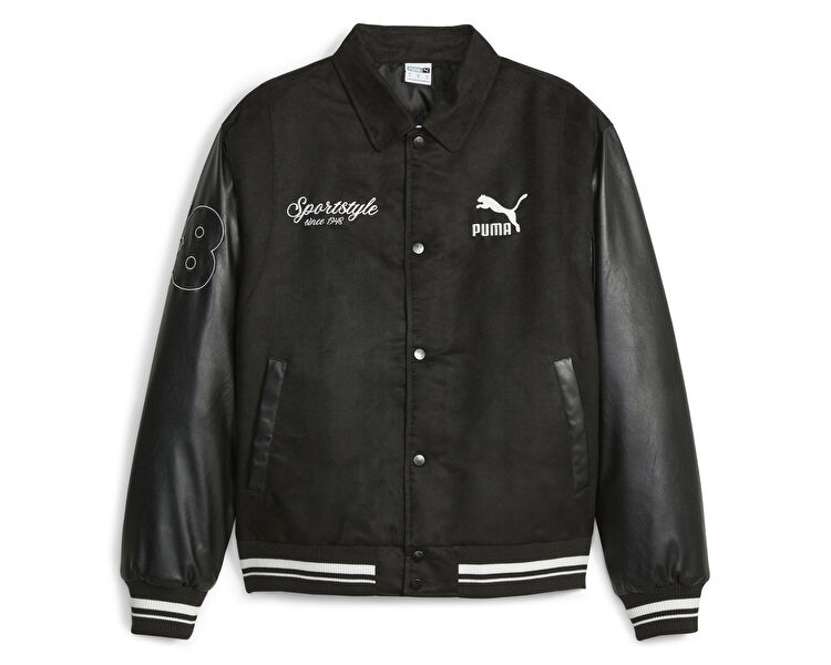 PUMA Erkek TEAM VARSITY JACKET Siyah 62178801 | Korayspor
