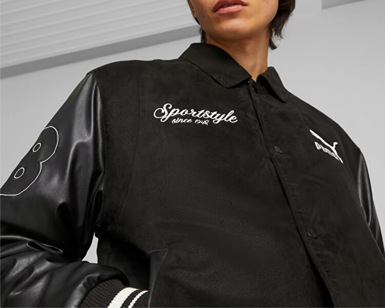 PUMA Erkek TEAM VARSITY JACKET Siyah 62178801 | Korayspor