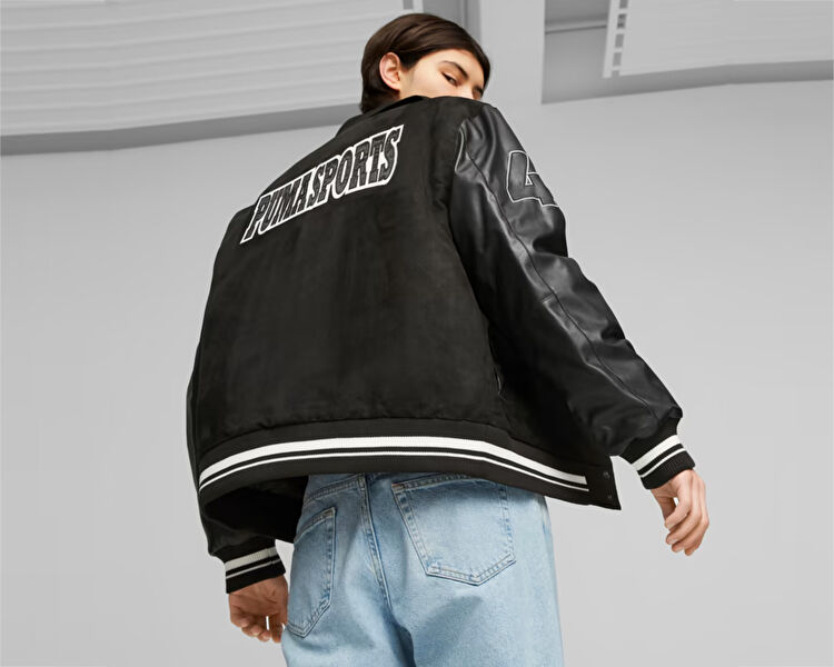 PUMA Erkek TEAM VARSITY JACKET Siyah 62178801 | Korayspor
