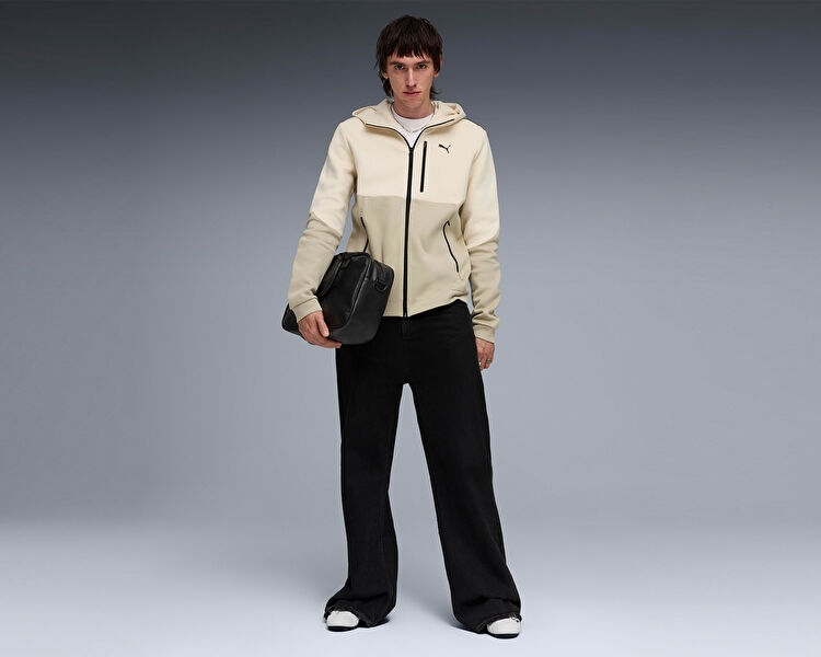 PUMA Erkek PUMATECH FULL-ZIP HOODIE DK Krem 63441587 | Korayspor