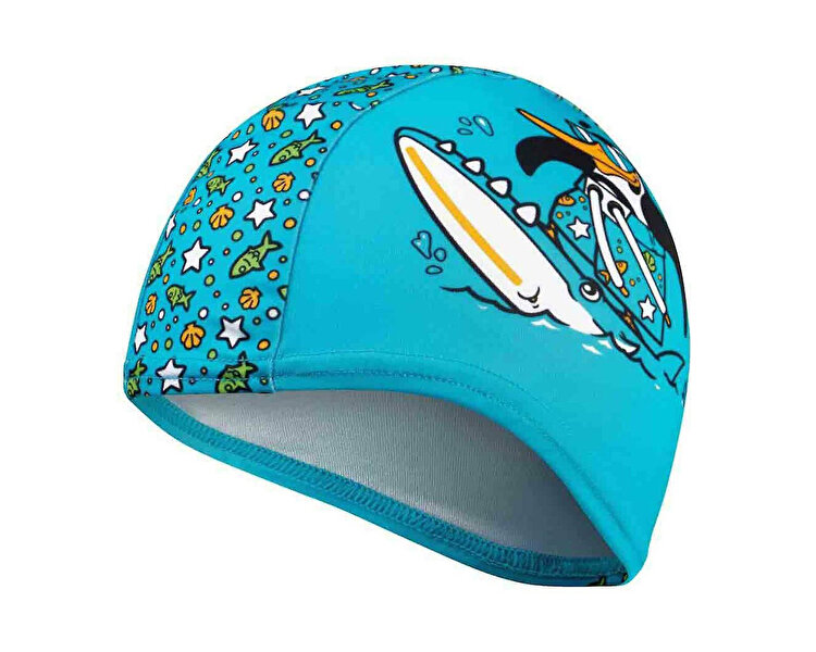 PRINTED POLY CAP IU BLUE/GREEN