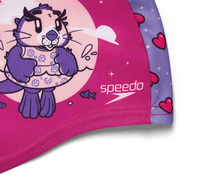 PRINTED POLY CAP IU PINK/PURPLE