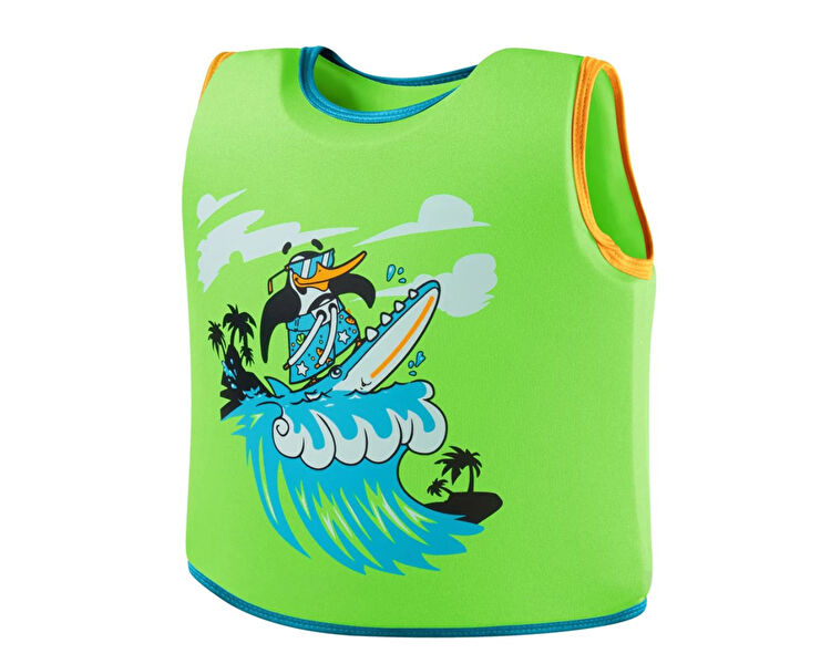 PRINTED FLOAT VEST IU GREEN/BLUE