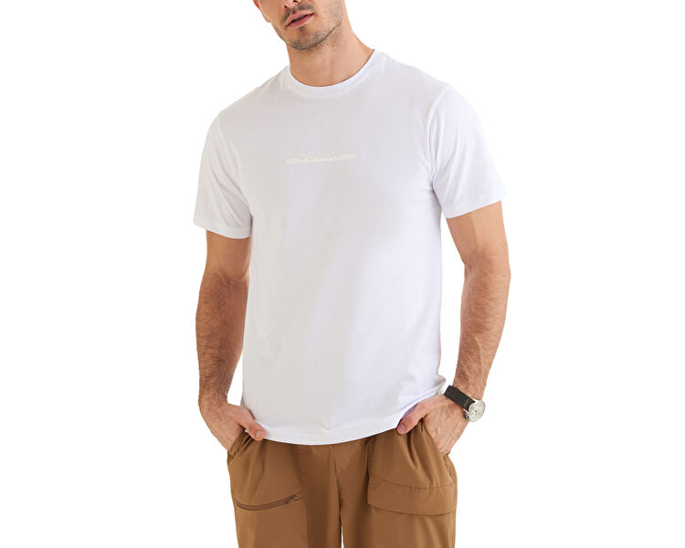 CS0121 CSC M BAR SPLIT GRAPHIC SS TEE