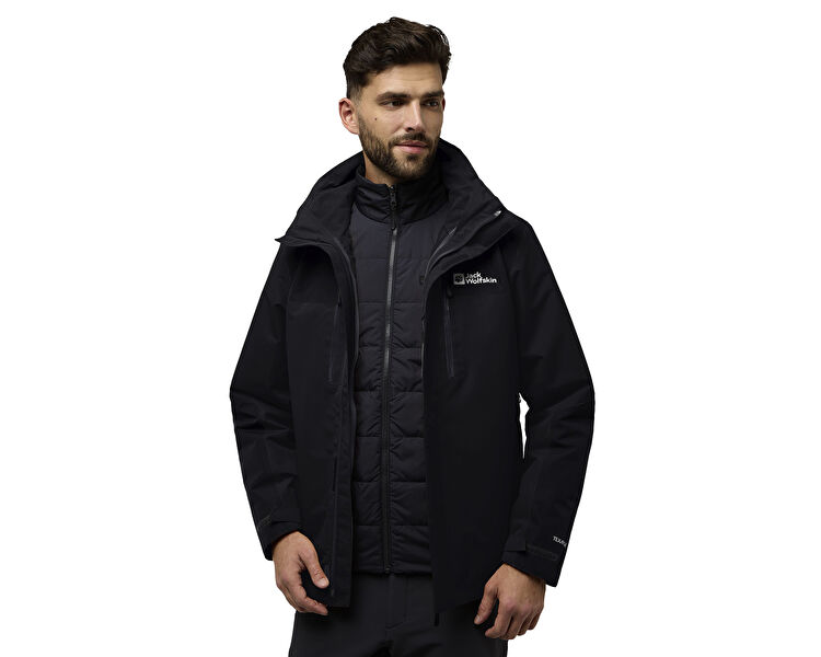 Jack Wolfskin Erkek Jasper 3In1 Jkt M Siyah A61858-6000