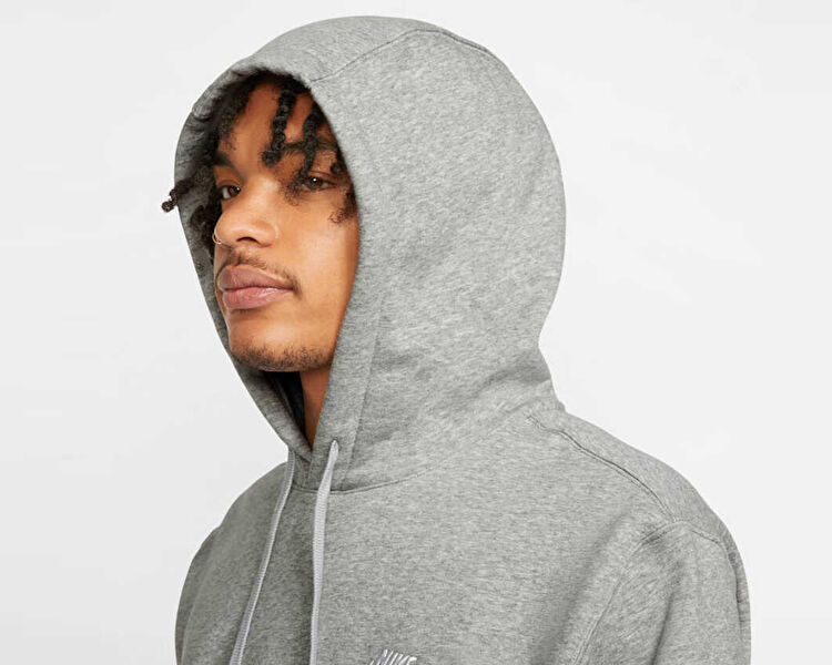 Nike Erkek M Nsw Club Hoodie Po Bb Gri BV2654-063
