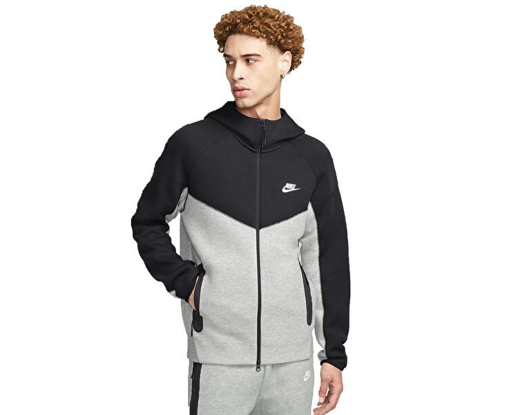 Nike Erkek M Nk Tch Flc Fz Wr Hoodie Gri FB7921-064
