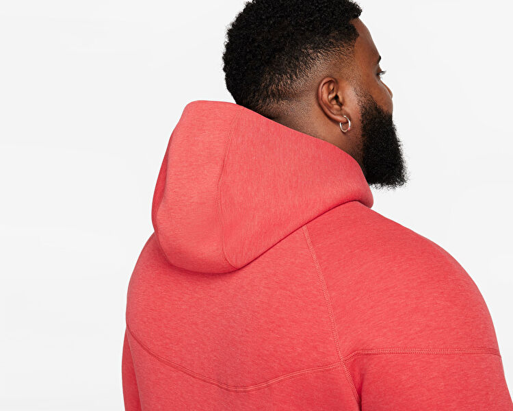 Nike Erkek M Nk Tch Flc Fz Wr Hoodie Kırmızı FB7921-672
