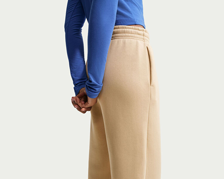 NIKE Kadın W NSW PHNX FLC HR PANT WIDE 2 Kahverengi IH1011-248