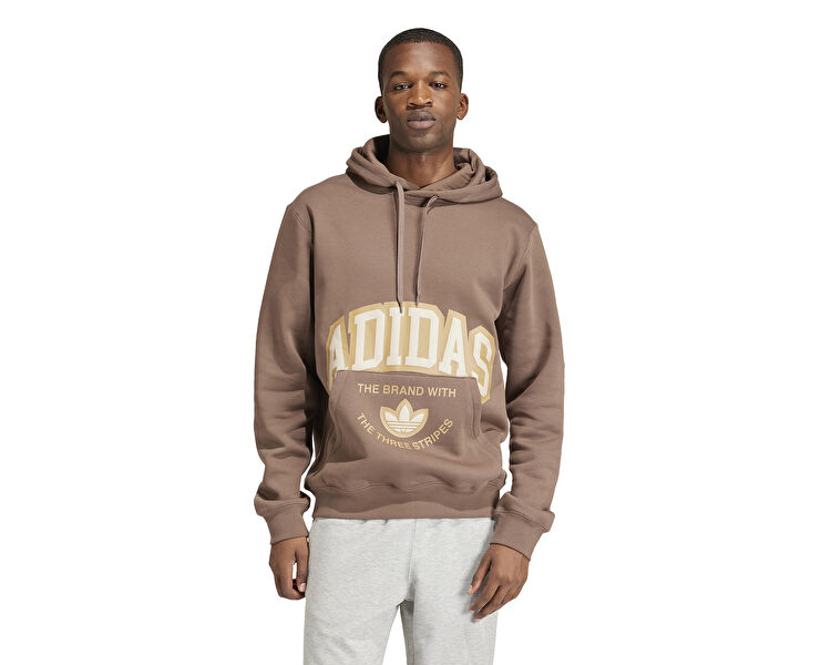 adidas Erkek Vrct Hoodie Kahverengi IS0237