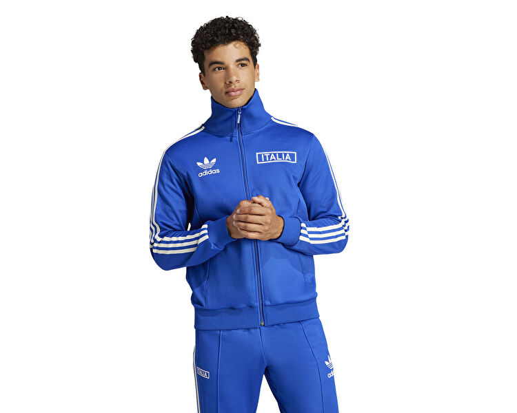 adidas Erkek İtaly Beckenbauer Fermuarlı Üst Mavi IU2122