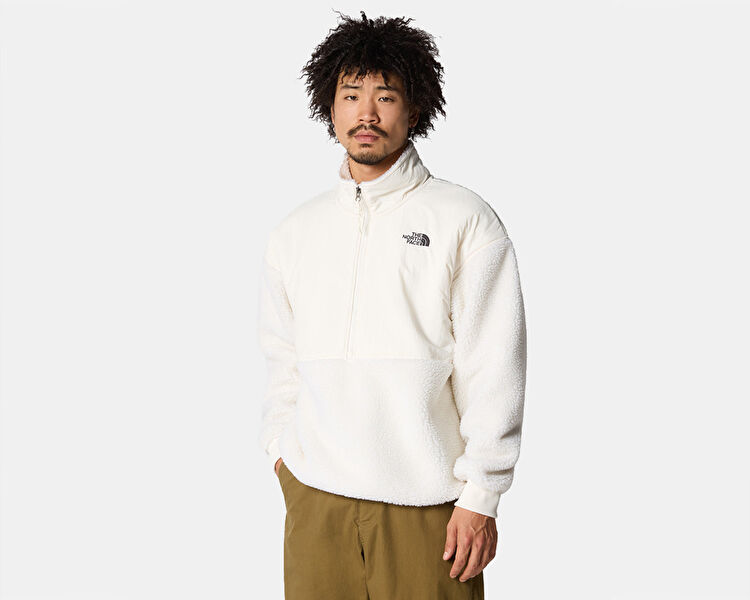 The North Face Erkek M Platte High Pile Fleece 1/4 Zip Krem