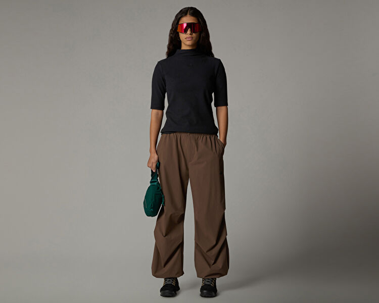 W S/S MOCK NECK SLIM TEE