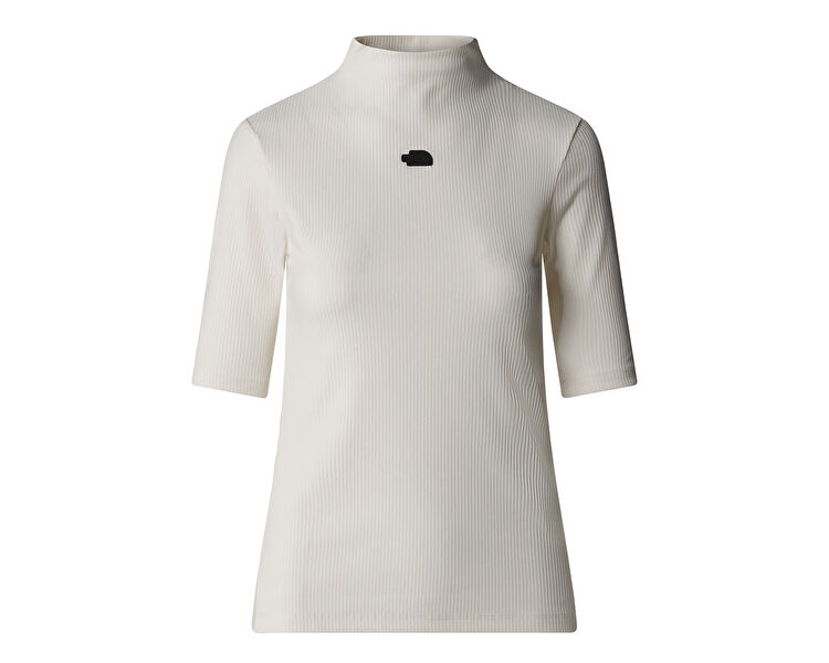 W S/S MOCK NECK SLIM TEE