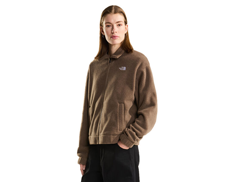 W FLEECE COLLARED JACKET