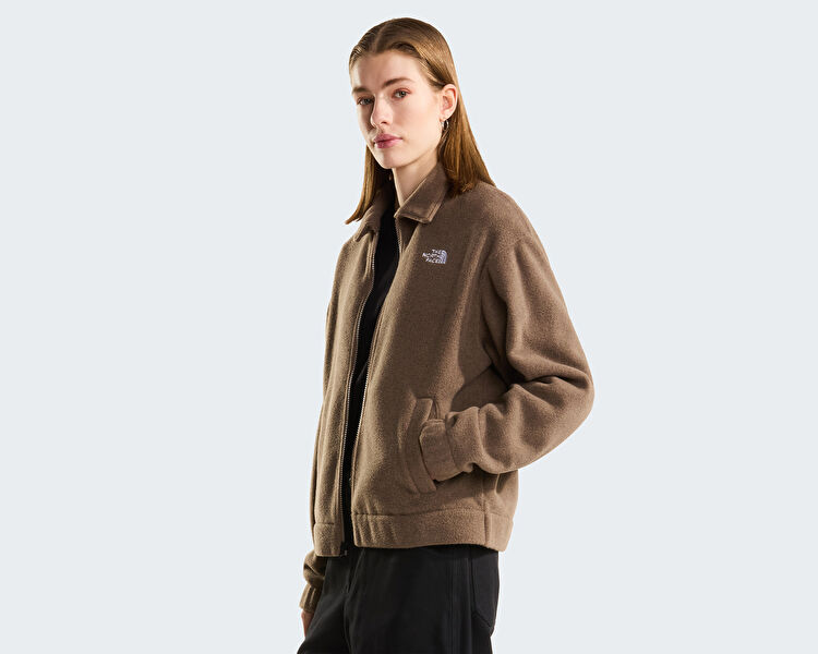 W FLEECE COLLARED JACKET