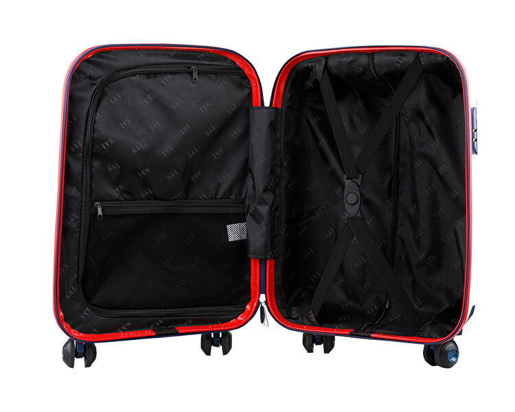 BEYAZ LACI KIRMIZI BUYUK VALIZ