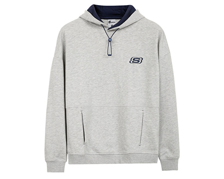 M Lw Fleece Pop Up Detailed Hoodie Sweatshirt