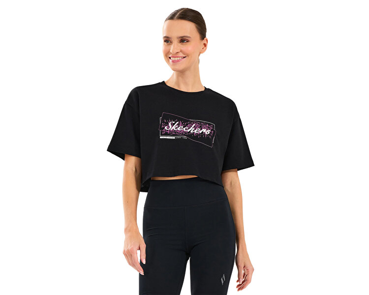W CROP FIT GRAPHIC TEE T-SHIRT